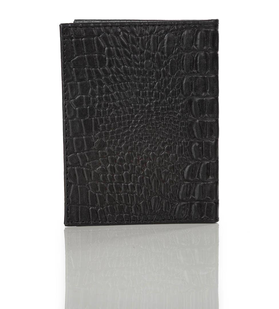 Benenate - Wholesale Passport Case - Unisex - Black Crocodile 10:10 Passport Wallet1