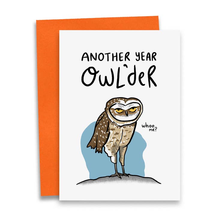 Another Year Owl'der | Funny Birthday Card for wholesale by Debmon Design