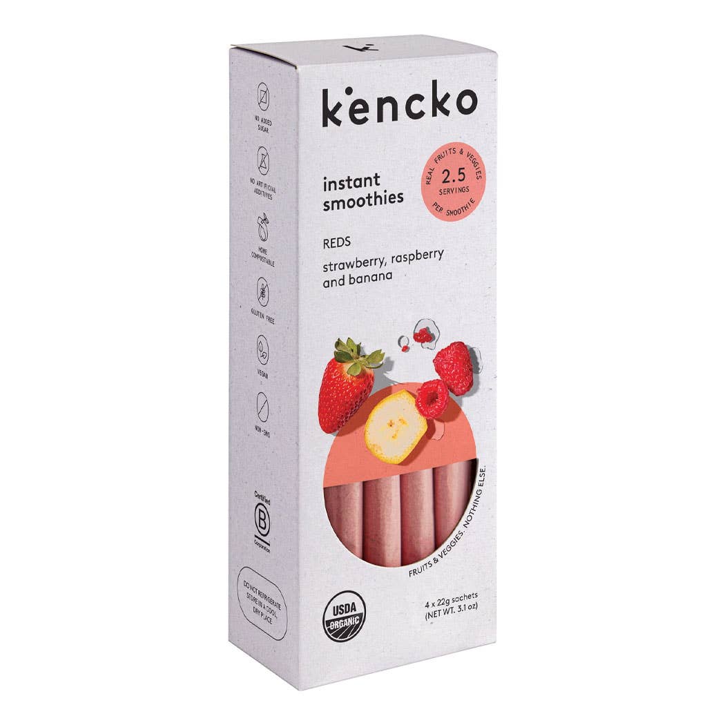 kencko - Wholesale Powdered Health Drink - Reds Organic Fruit & Veggie Smoothie Mix (4 smoothies)6