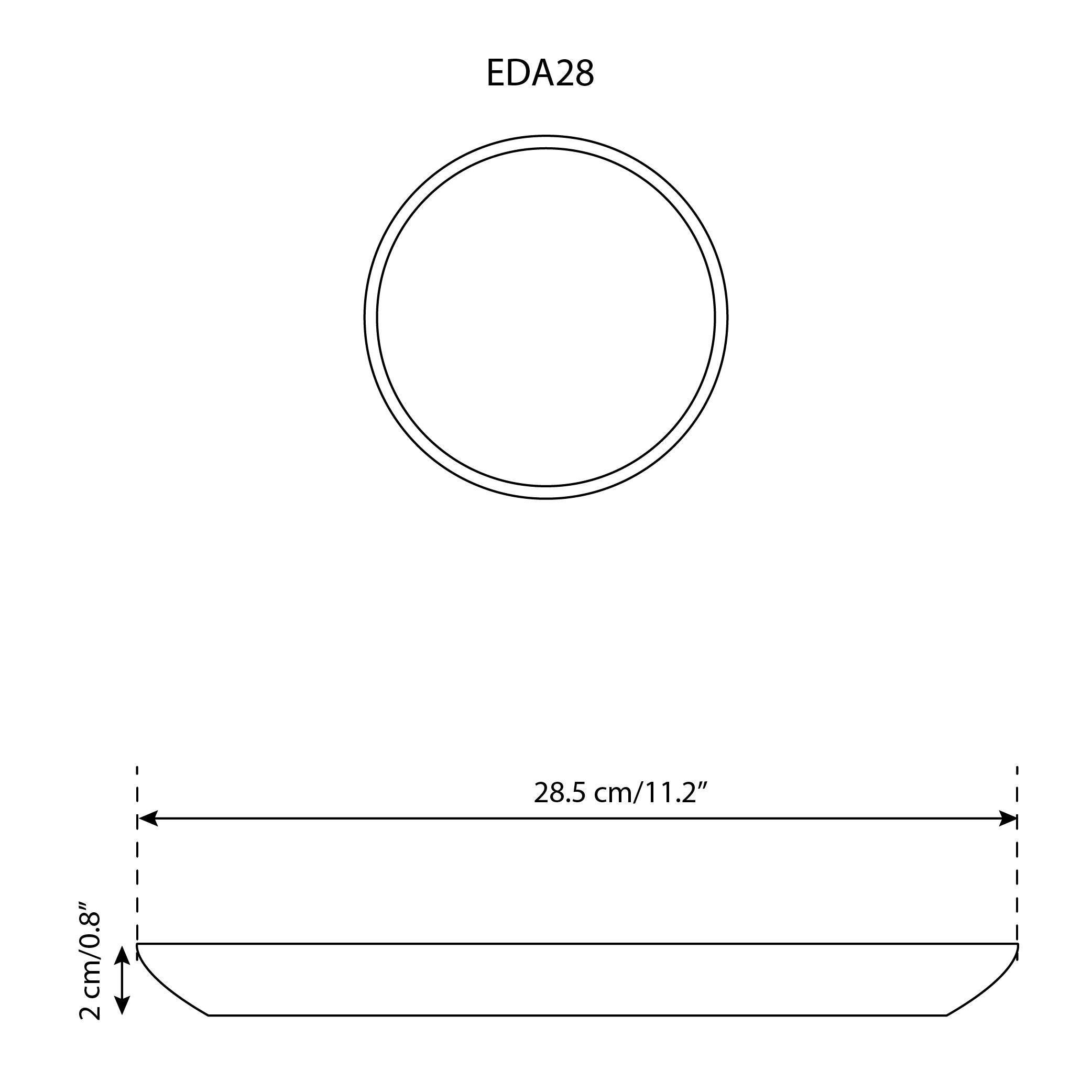 GHARYAN Stoneware & Olive Wood Tableware | Ships from USA - Vendita all'ingrosso Piatto - Piatto Piano in Gres Fatto a Mano | Edan 11,2"17