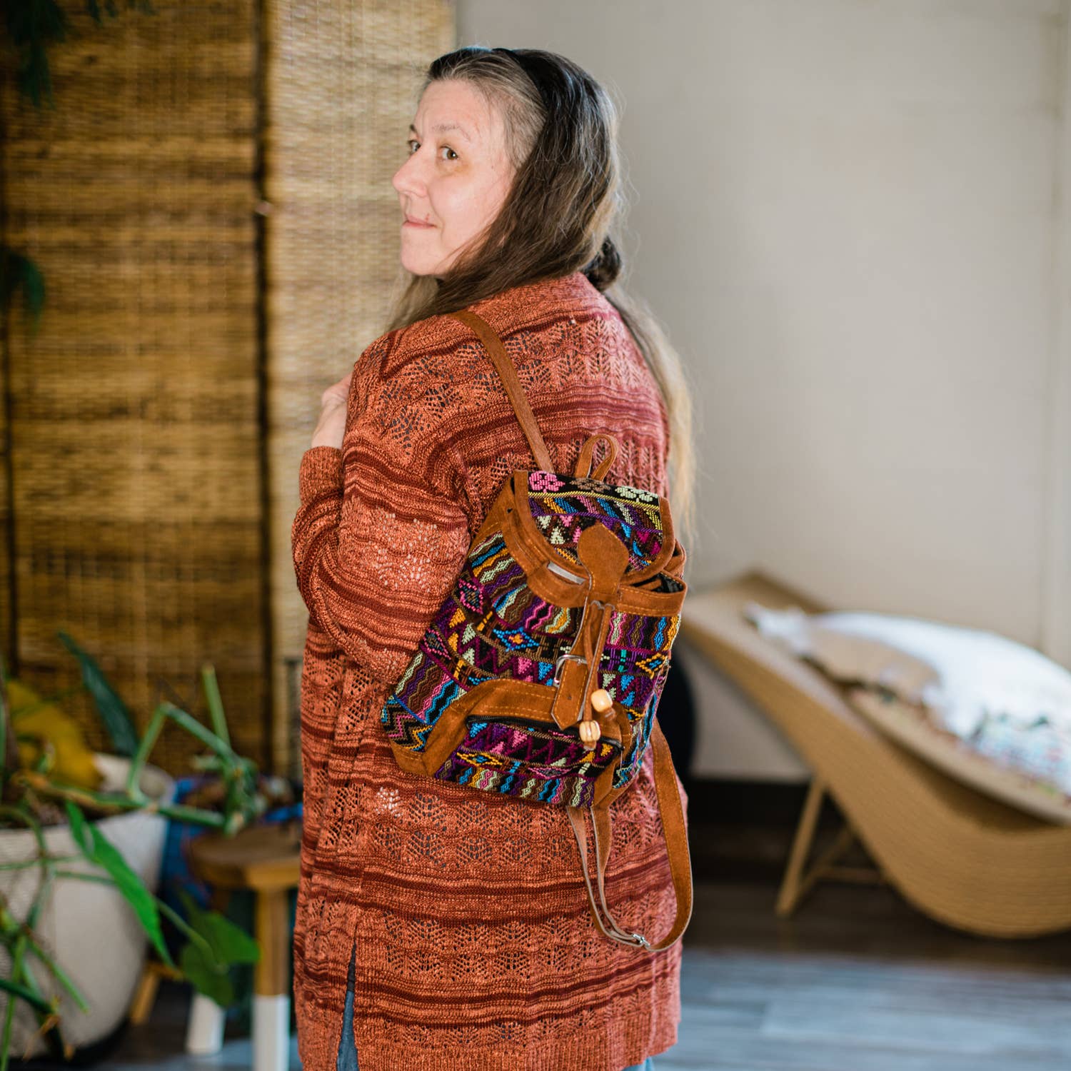 Lucia's Imports - Wholesale Backpack - Women's - Vegan Tipica Backpack Med6