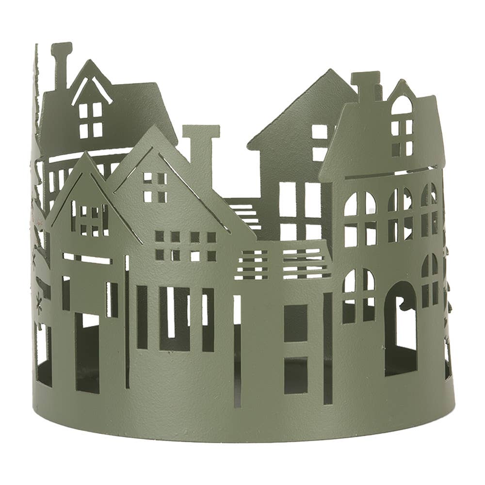 Clayre & Eef - Wholesale Decorative Figurine - Decorative Figurine Set of 3 House Ø 15 / Ø 12 /Ø 101