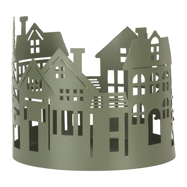 Clayre & Eef - Wholesale Decorative Figurine - Decorative Figurine Set of 3 House Ø 15 / Ø 12 /Ø 101