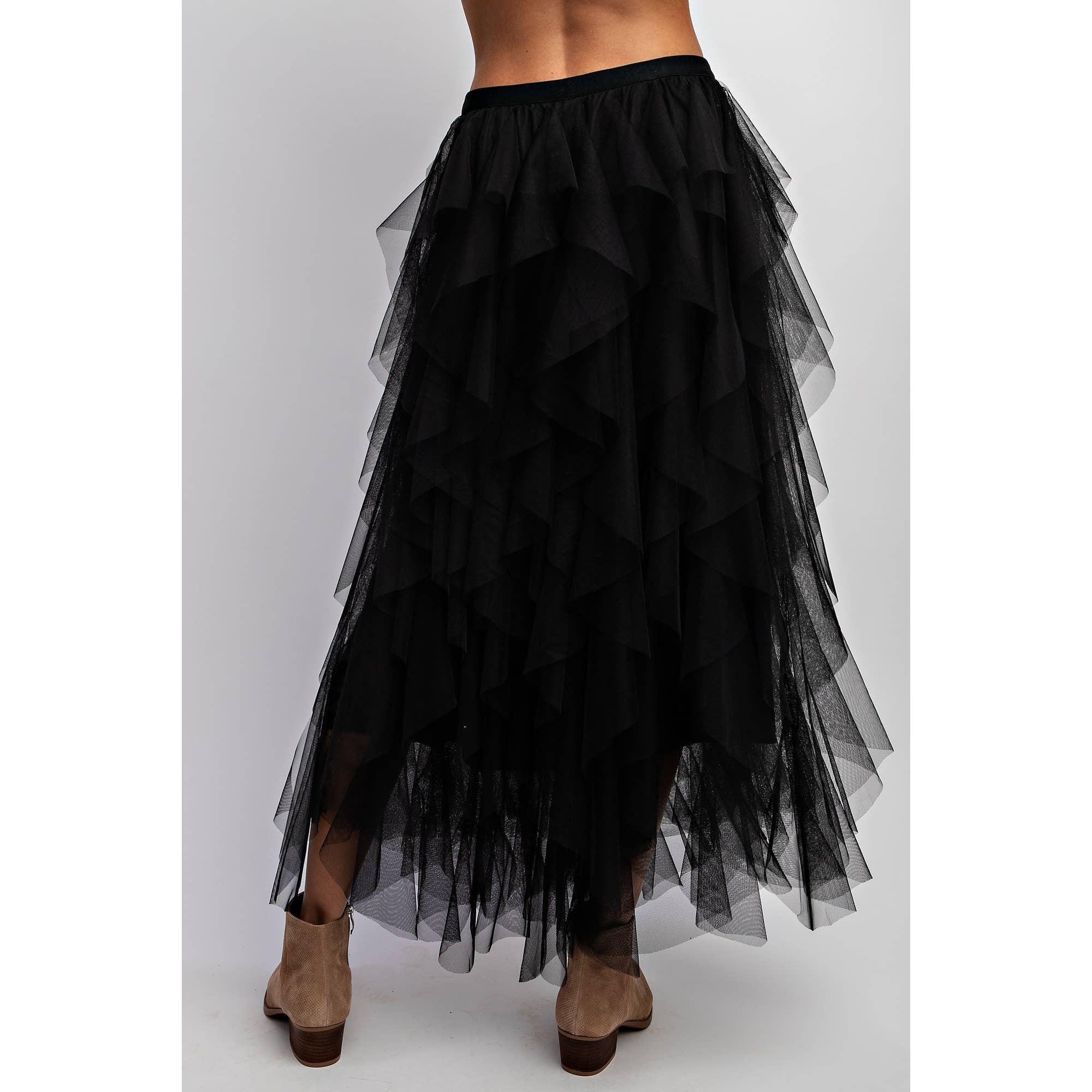 Sweet Generis - Wholesale Skirt - Women's - CASCADING TULLE MESH LAYERED MAX SKIRT5