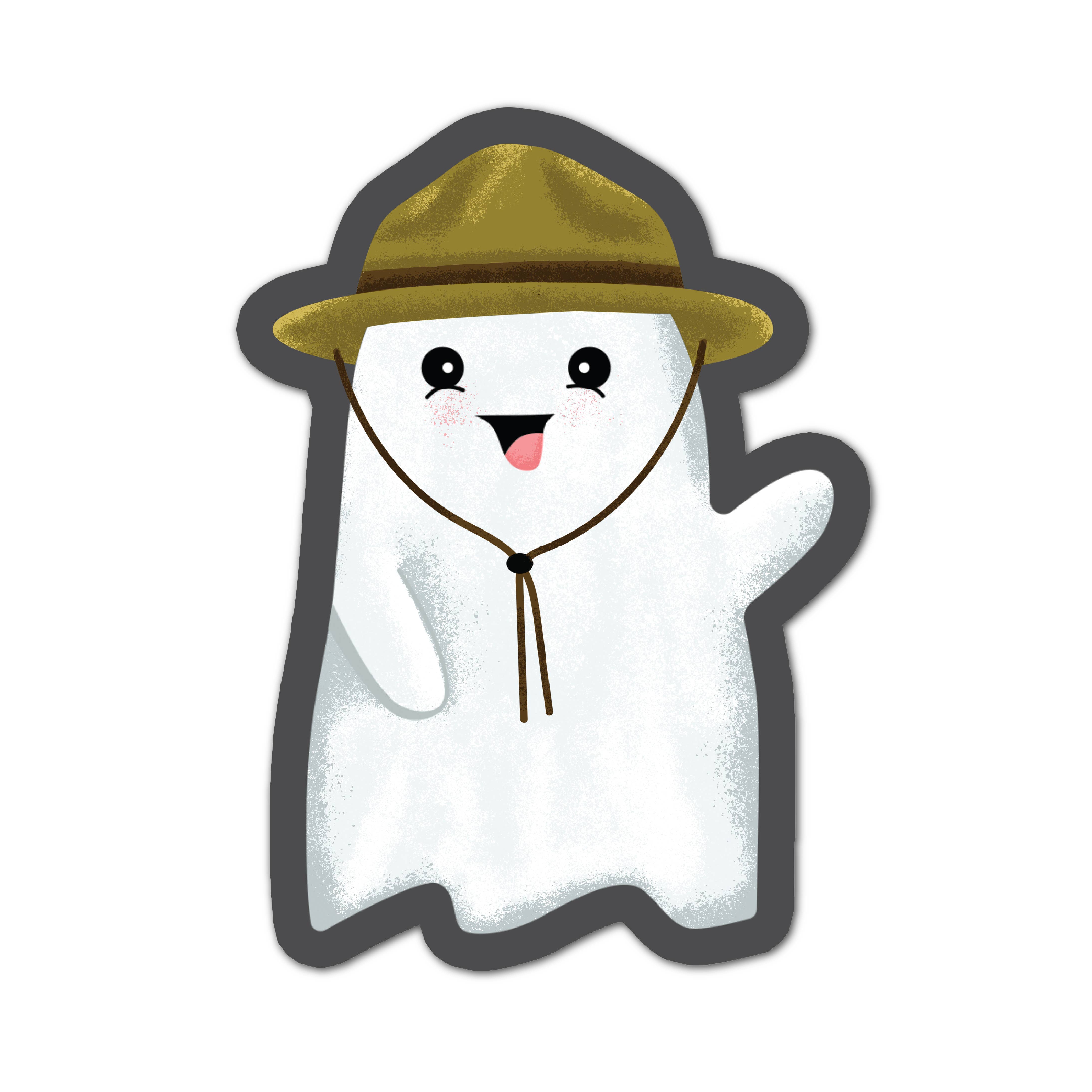 The Fiction Phantom - Wholesale Sticker - Cute Park Ranger Ghostie 3" Vinyl Sticker 0