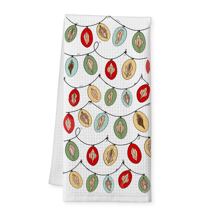 Festive Glow Tea Towel for wholesale by Risqué Gifts
