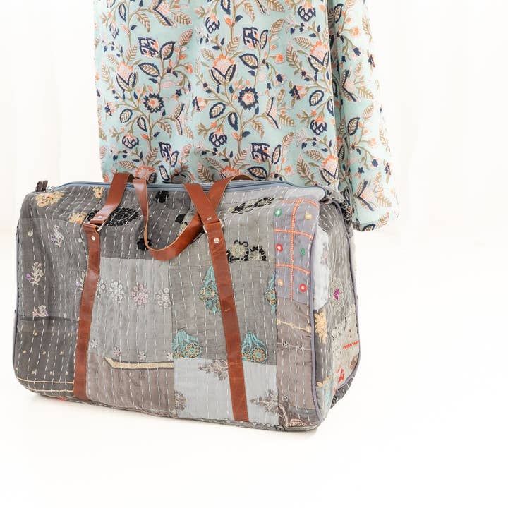 Rahab's Rope - Wholesale Weekender Bag - Women's - Sky Patchwork Duffle1