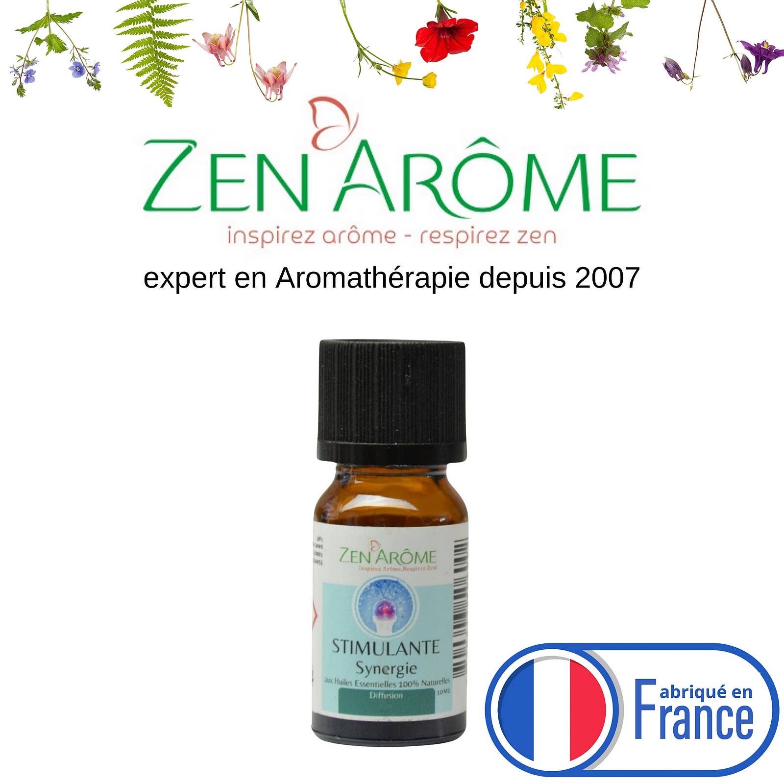 Zen'Arôme - Wholesale Essential Oil - Stimulating Essential Oil Synergy for Diffuser - 10 ml6