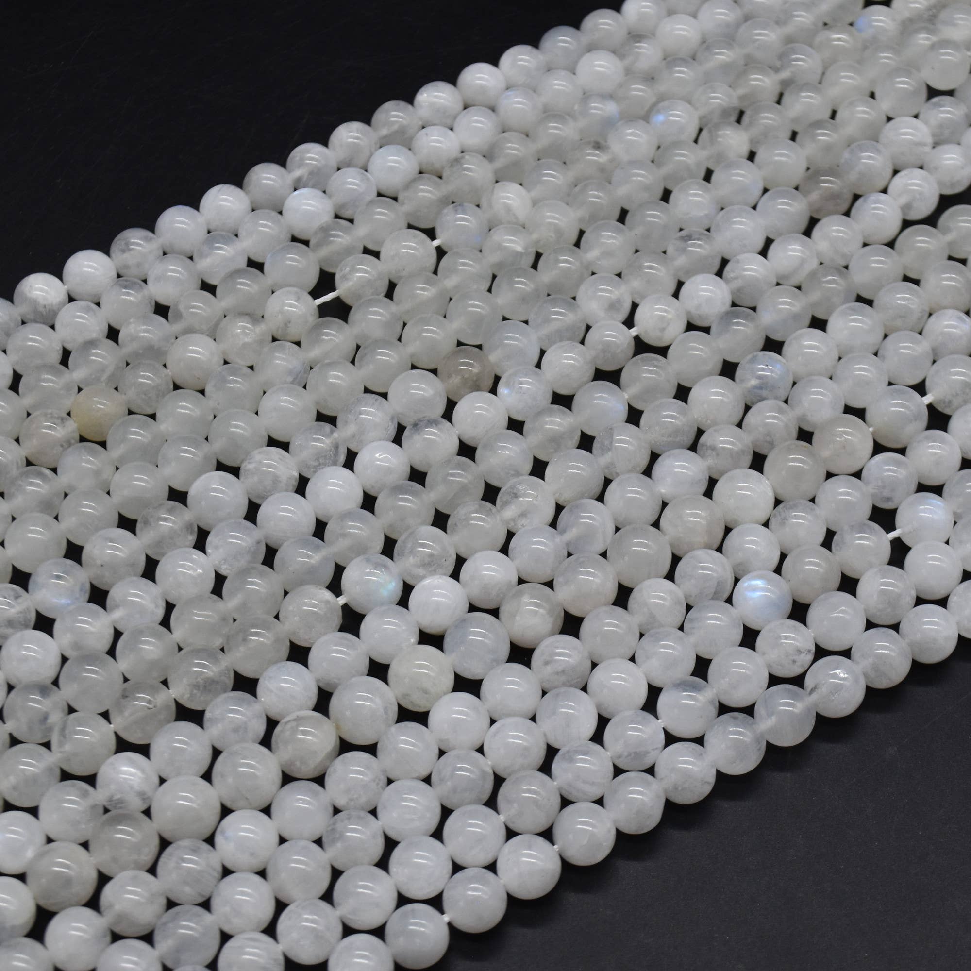 Oriental Direct Craft Supplies - Wholesale Beads - Grade A Natural Rainbow Moonstone Round Beads5