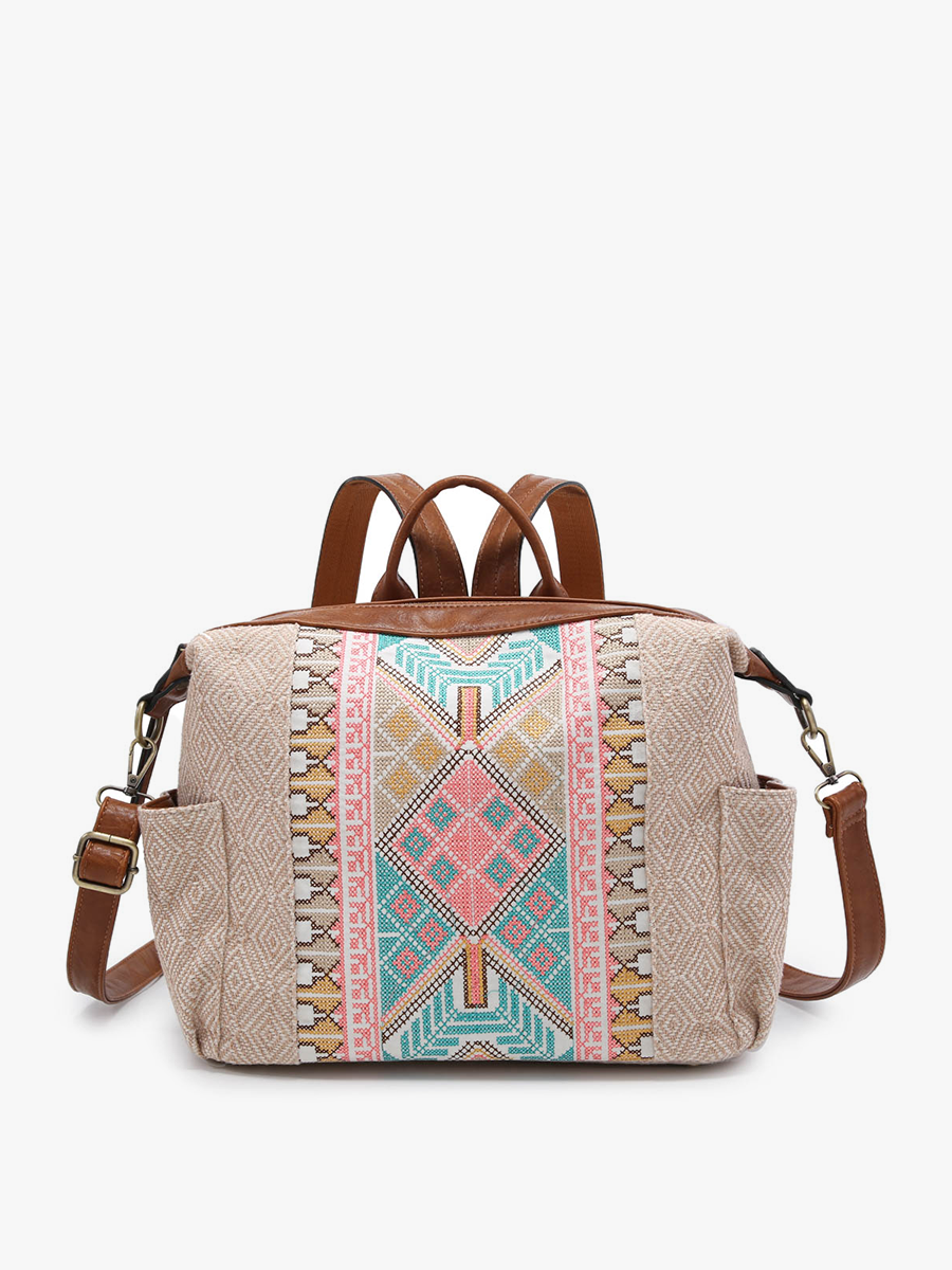 Jen & Co. - Wholesale Backpack - Women's - BP2075 Lexie Aztec Backpack/Satchel2