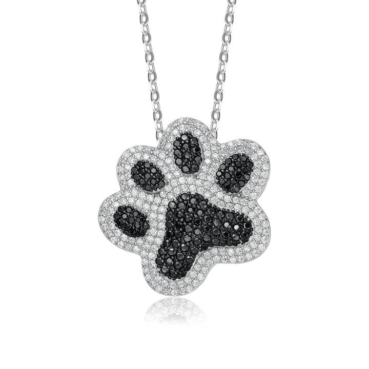 Collier pendentif en argent sterling avec zircone cubique (4025-B) pour la vente par Genevive