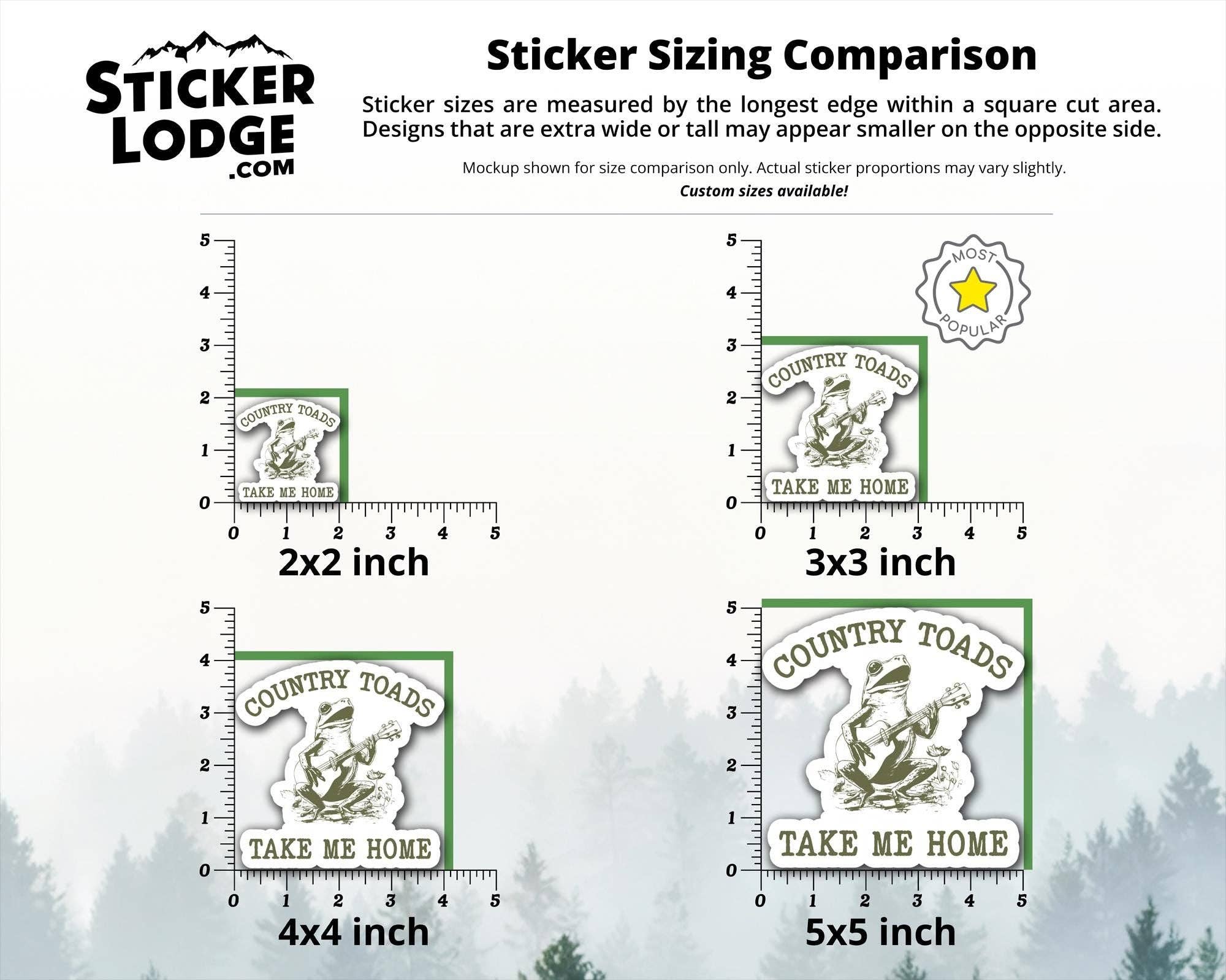 Sticker Lodge - Wholesale Sticker - Country Toads Take Me Home Vinyl Sticker3