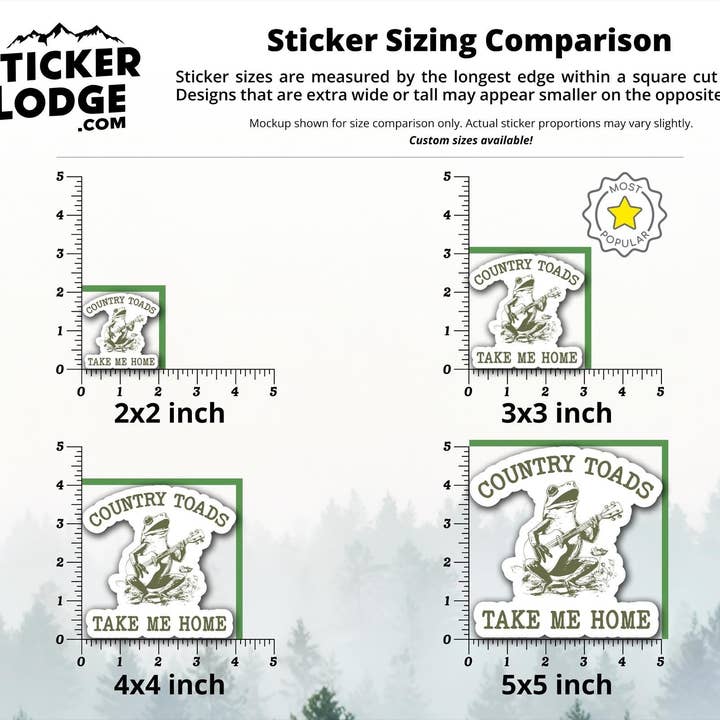 Sticker Lodge - Wholesale Sticker - Country Toads Take Me Home Vinyl Sticker3
