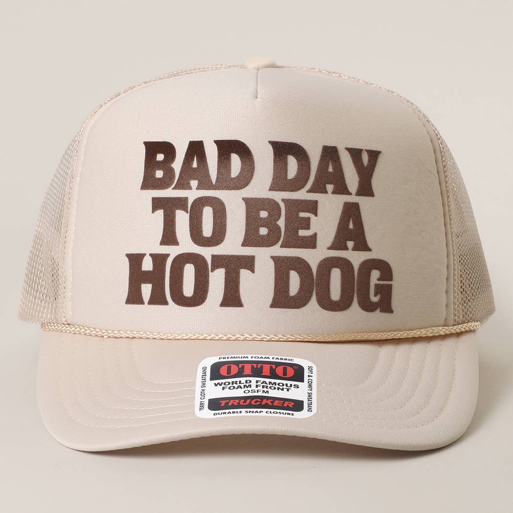 Fashion City - Wholesale Trucker Hat - Women's - BAD DAY TO BE A HOT DOG Mesh Back Foam Trucker7