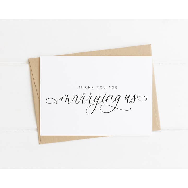 Tarjeta de agradecimiento por casarse con nosotros para venta al por mayor de Sarah Burns Prints