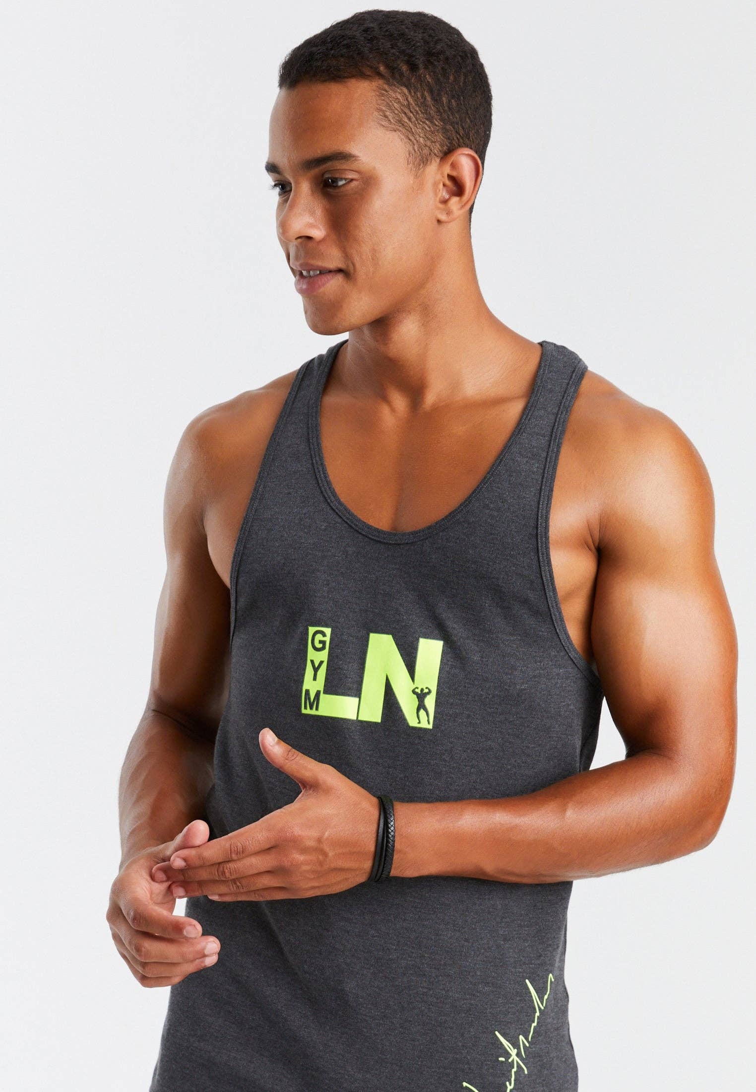 Leif Nelson GmbH - Wholesale Hemd - Heren - Heren gym stringer LN-62058