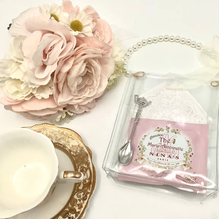 Marie Antoinette, French Tea, Napkin, Spoon, Bag with Pearls for wholesale by All Little Cute Things