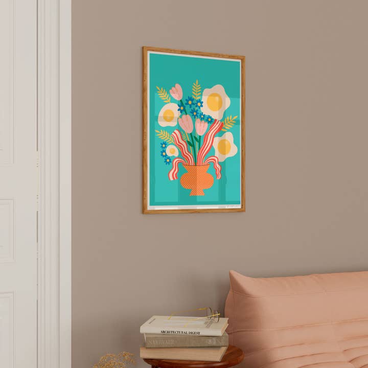 Studio Toute - Wholesale Art Print - Bacon & egg Brunch bouquet Art print3