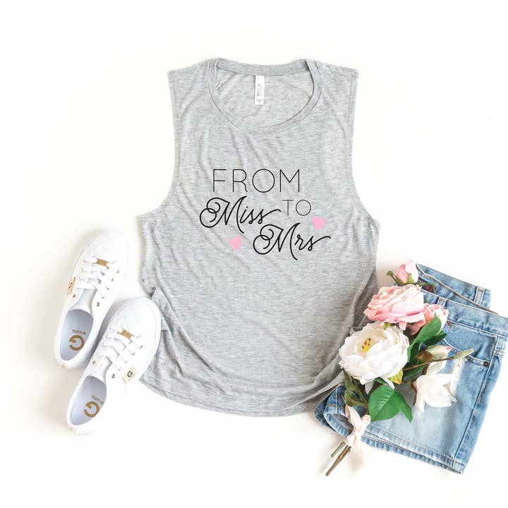 De Señorita a Señora Tank - Camiseta de Novia para venta al por mayor de The Detailed Diva