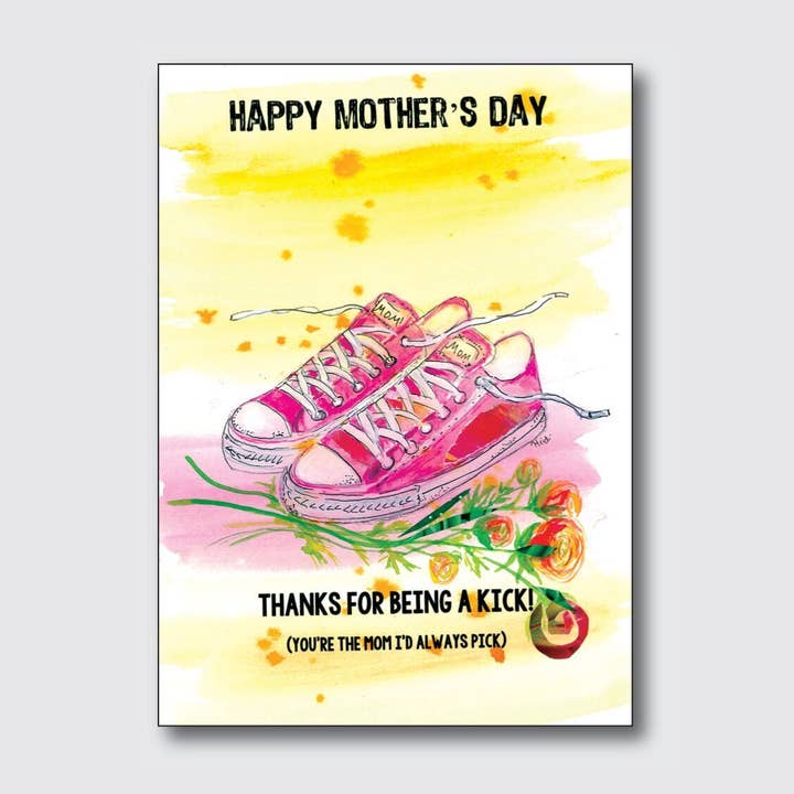 Carte 'Choisis Maman' pour la Fête des Mères avec Accents de Paillettes pour la vente par Chique Lixo Greeting Cards