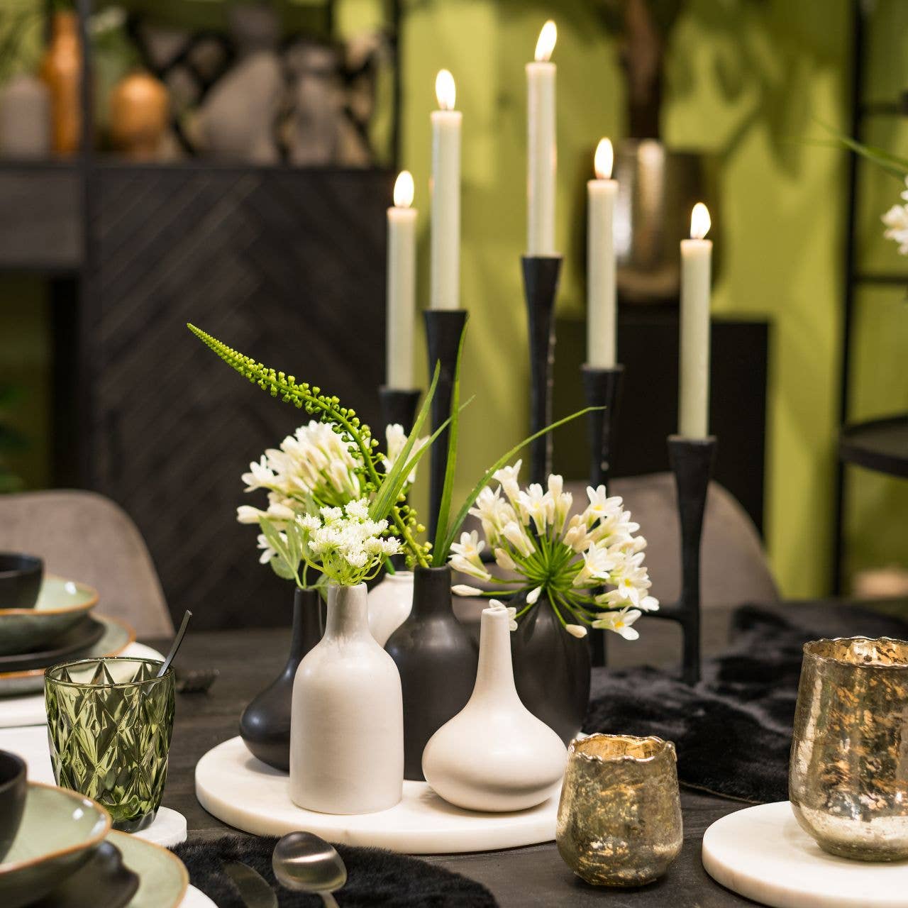 Wurm - Wholesale Vase - Vase set made of ceramic gray 3-piece set, (W/H/D) 9x12x9cm, 7x11x7cm, 7x14x7cm2