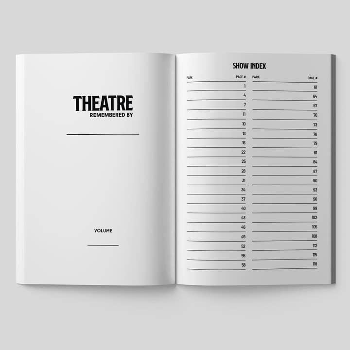 Timeside - Wholesale Journal/Diary - Theatre Remembered: A Theatregoer's Guided Journal2