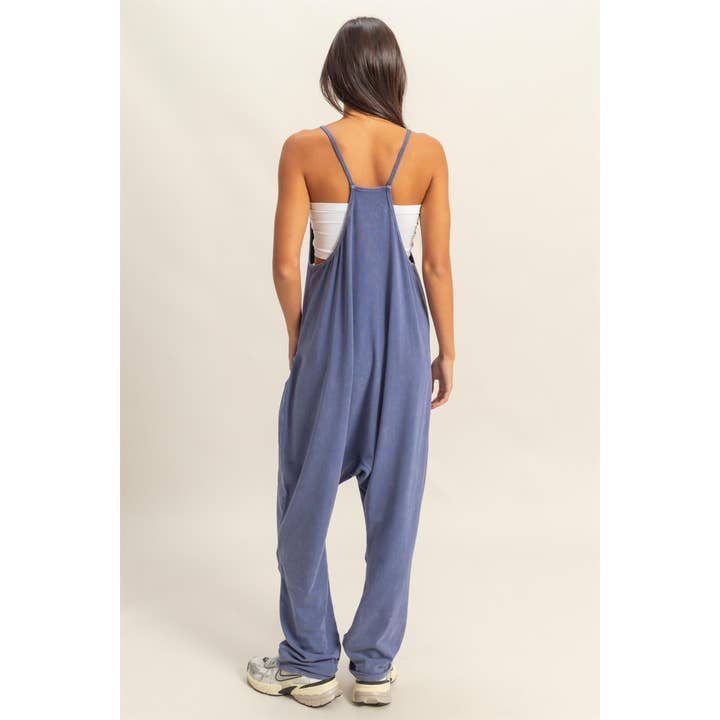 HYFVE - Wholesale Jumpsuit - Women's - DZ25A917-Relaxed Fit Mineral Washed Jumpsuit