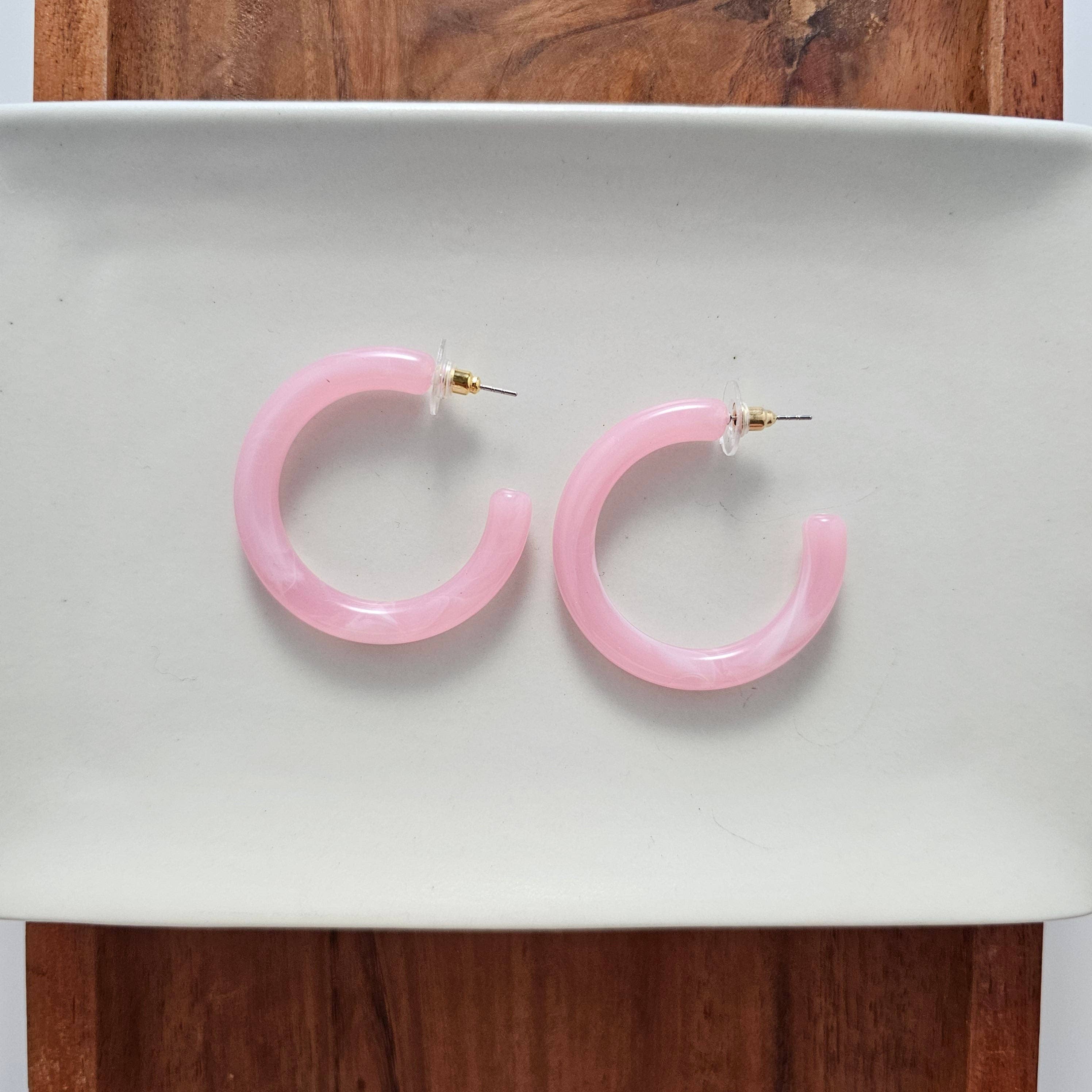 Spiffy & Splendid - Wholesale Hoop Earrings - Josie Hoops - Pink // Jewelry, Earrings, Gift8