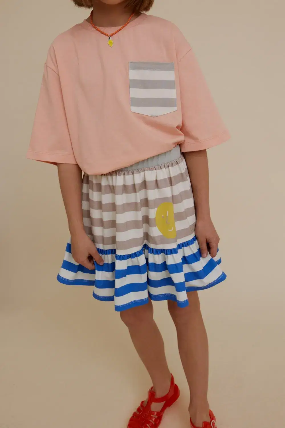 Rosa OVERSIZE T-SHIRT I EKOLOGISK BOMULL MED FICKA för wholesale på Faire3