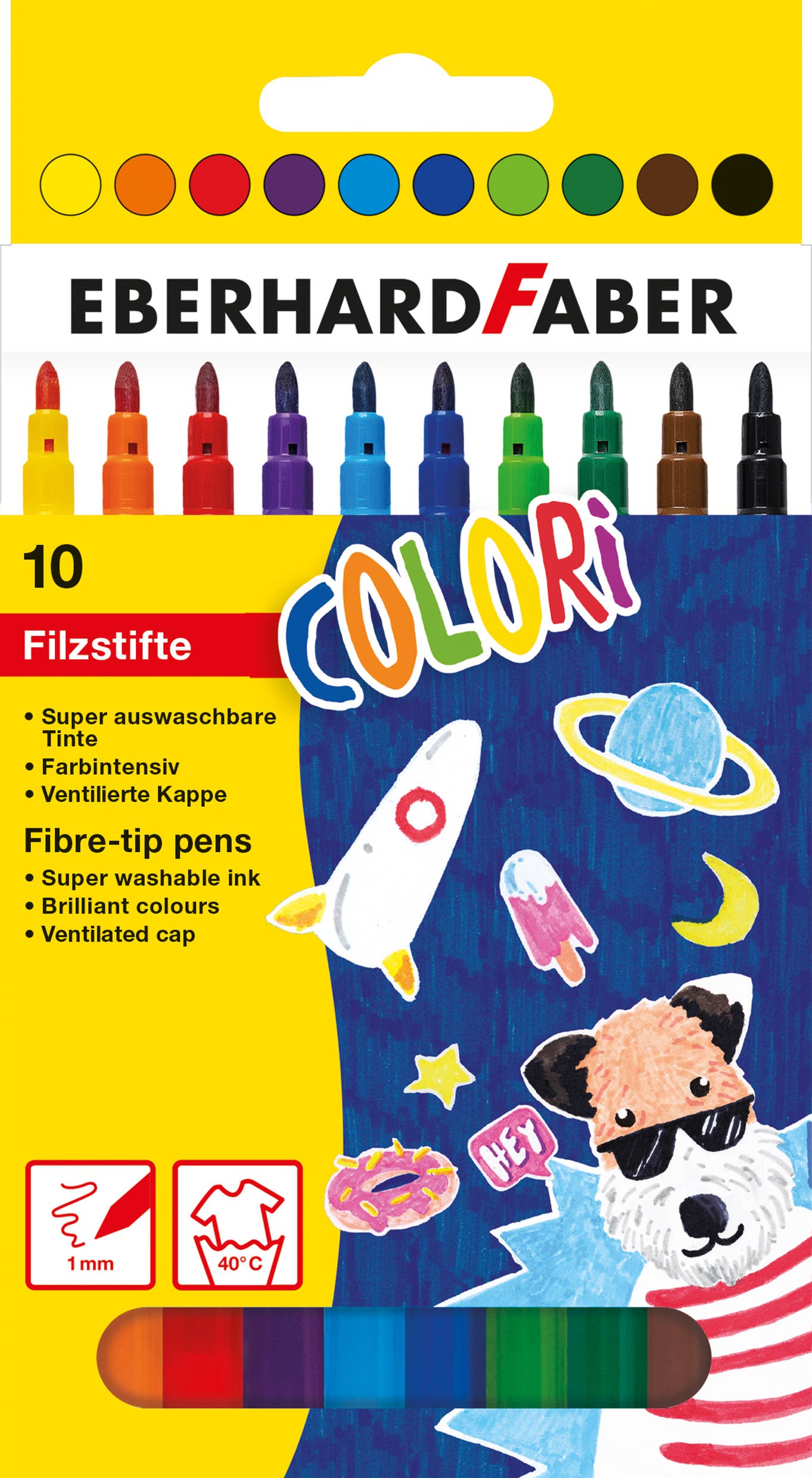 West Design Products UK – wholesale Pen – Eberhard Faber Colori Felt-Tip Pens, Cardboard Box Of 100