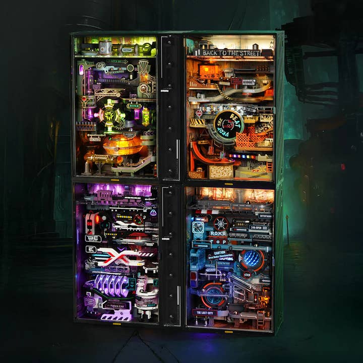 Robotime - Wholesale DIY Craft Kit - MR04S ROKR Alchemy City Marble Run Mechanical 3D Puzzle6