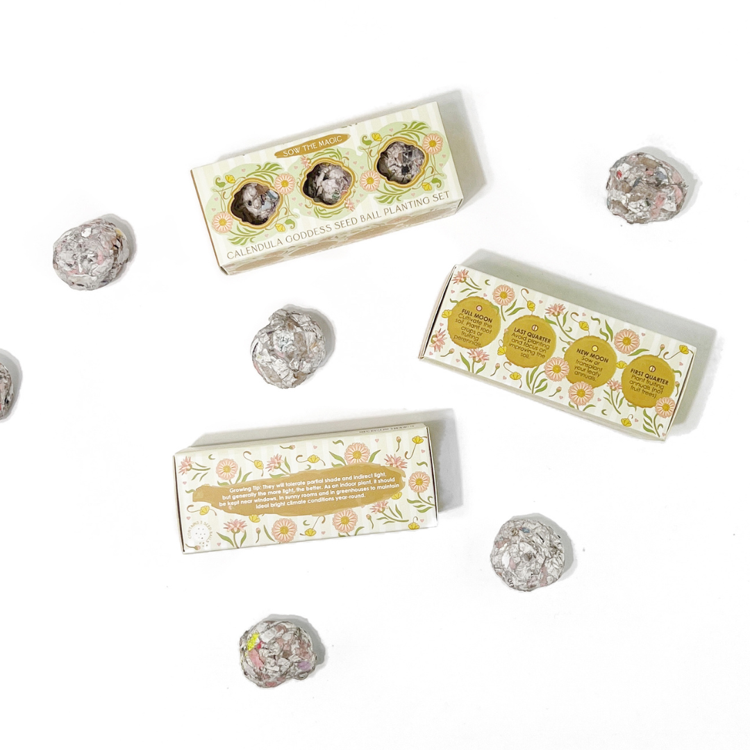 Sow the Magic – Großhandel Pflanzensamen – Calendula Goddess Mini-Samenkugel-Set in Geschenkbox2