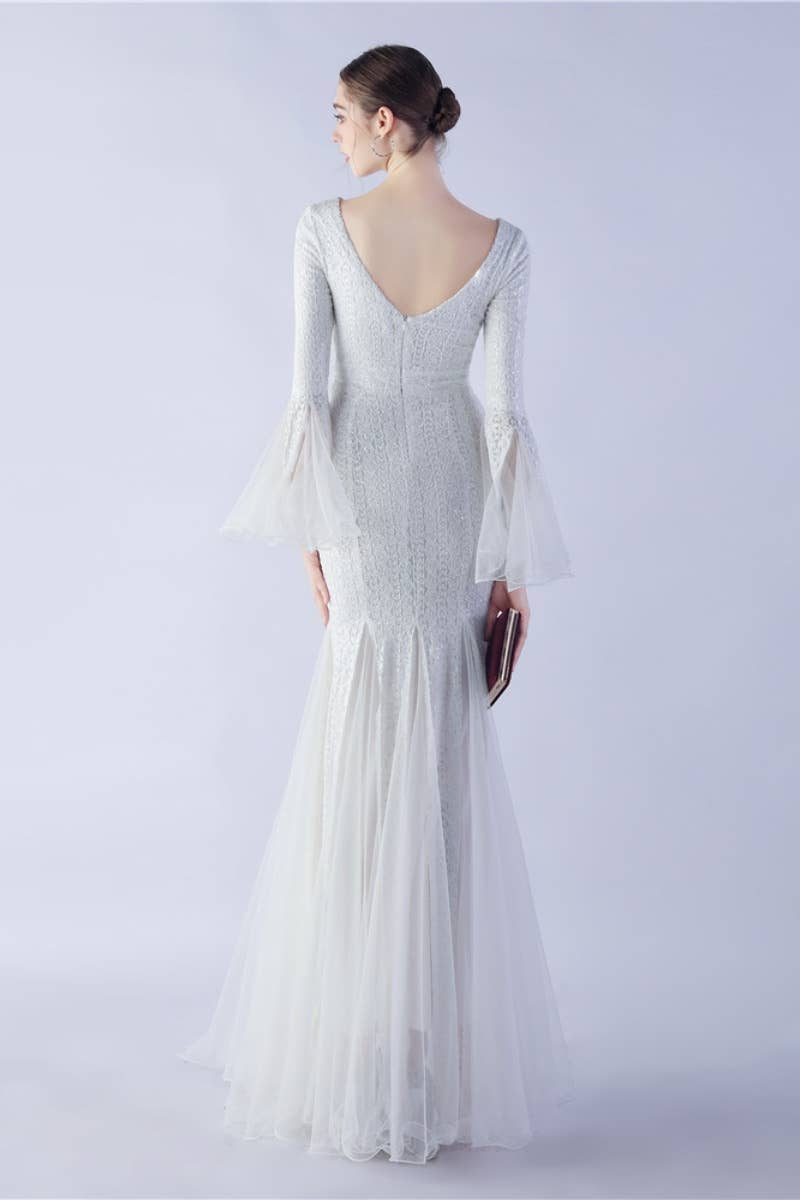 NINEXIS - Wholesale Dress - Women's - CWDMD3627_WAVY MESH BANQUET STAGE SEQUIN DRESS DRESS LONG18