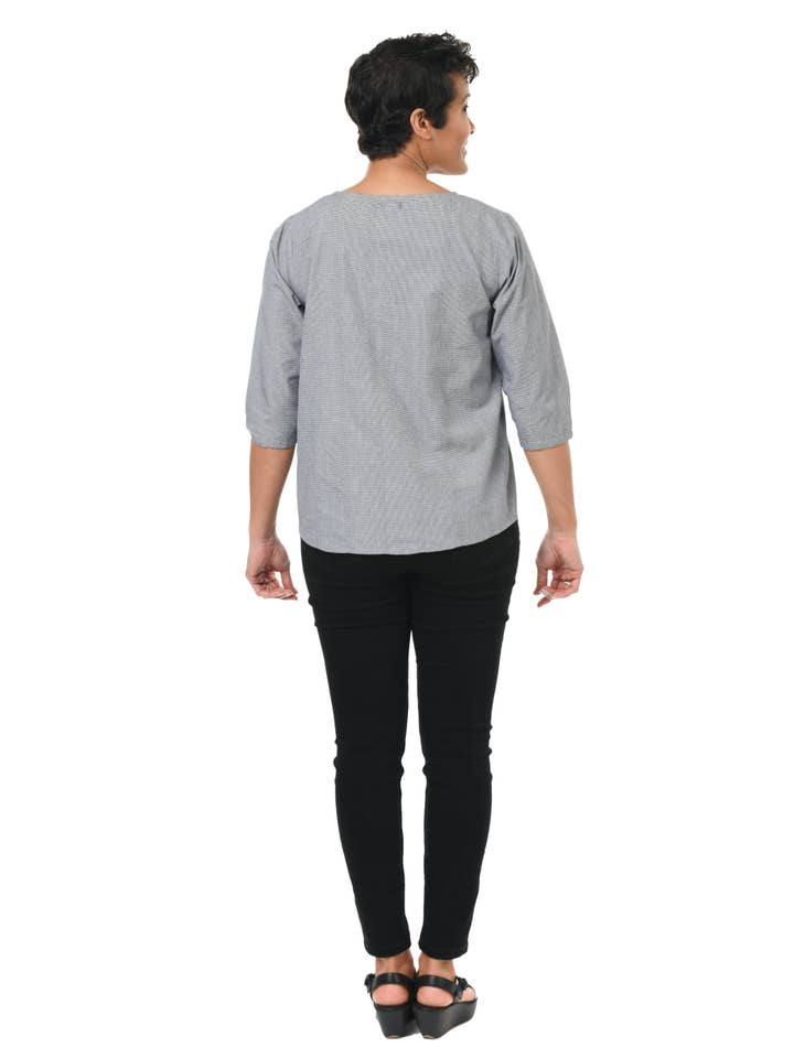 Tulip Clothing – wholesale Blus - Dam – CV365 Olga i Camden Check2