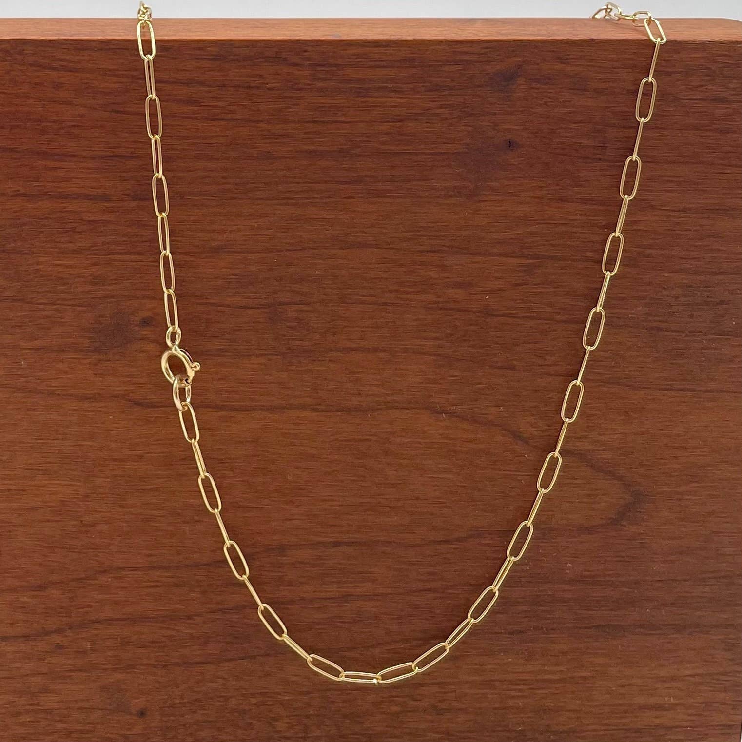 Cali Findings - Wholesale Link & Chain Necklace - 14K Gold Filled 2mm Round Paperclip, Elongated Cable Link0