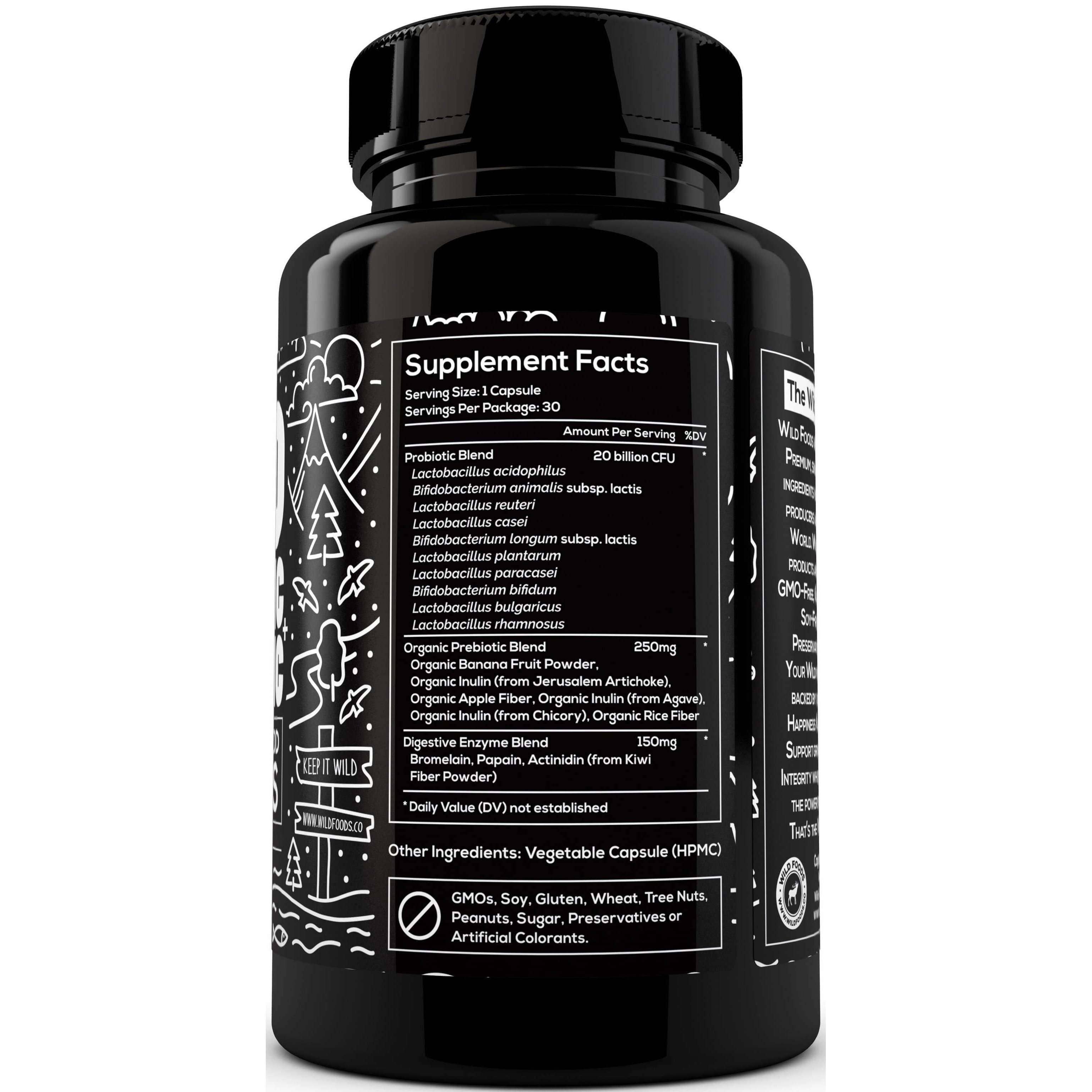 Wild Foods - Vente Supplément oral/vitamine - Vente en gros - Prébiotique & Probiotique Sauvage avec Digestif6