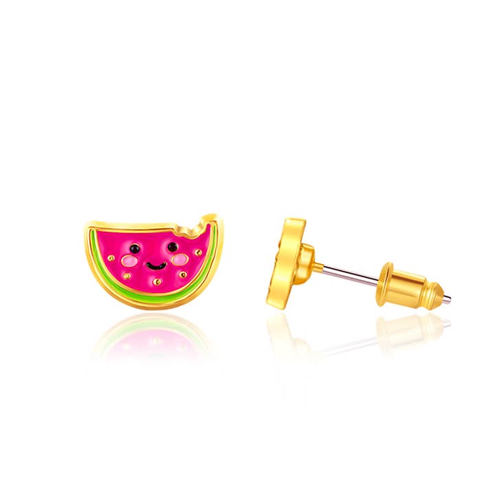Girl Nation | Kids Jewelry | Easter Gifts - Wholesale Earrings - Kids - One in a Melon | Cutie Studs | Hypoallergenic Earrings4