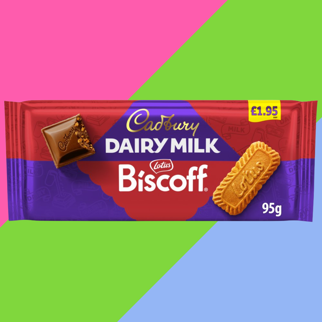 Gaffney's Sweets & Treats Wholesale - Wholesale Chocolate Bar - Cadbury Dairy Milk With Lotus Biscoff Chocolate Bar 21x95g1