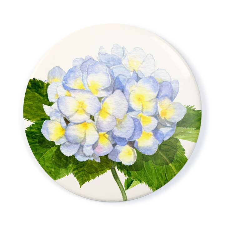 Felix Doolittle - Wholesale Compact Mirror - Early Hydrangea - Pocket Mirror with wool-felt pouch