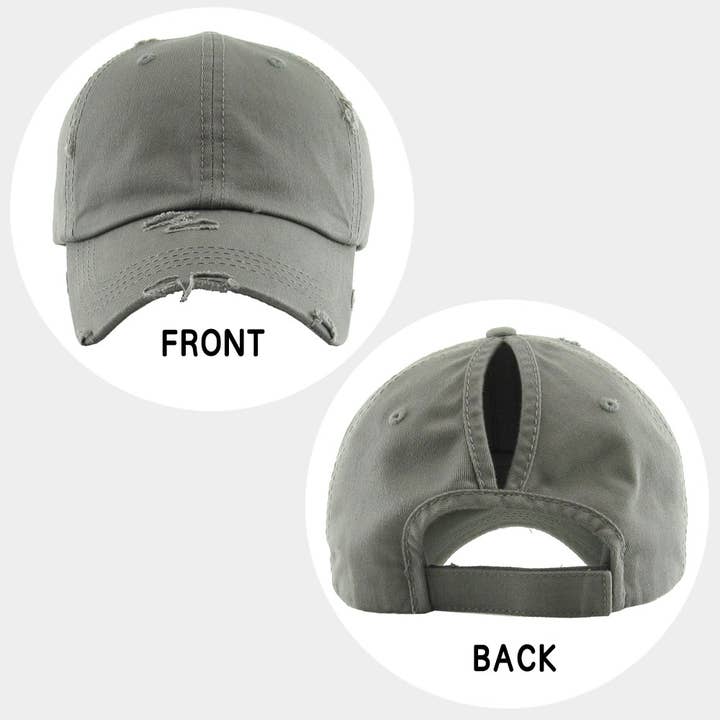 Sensibling Corp. - Wholesale Baseball cap – Women's - Vintage Ponytail Baseball Cap22