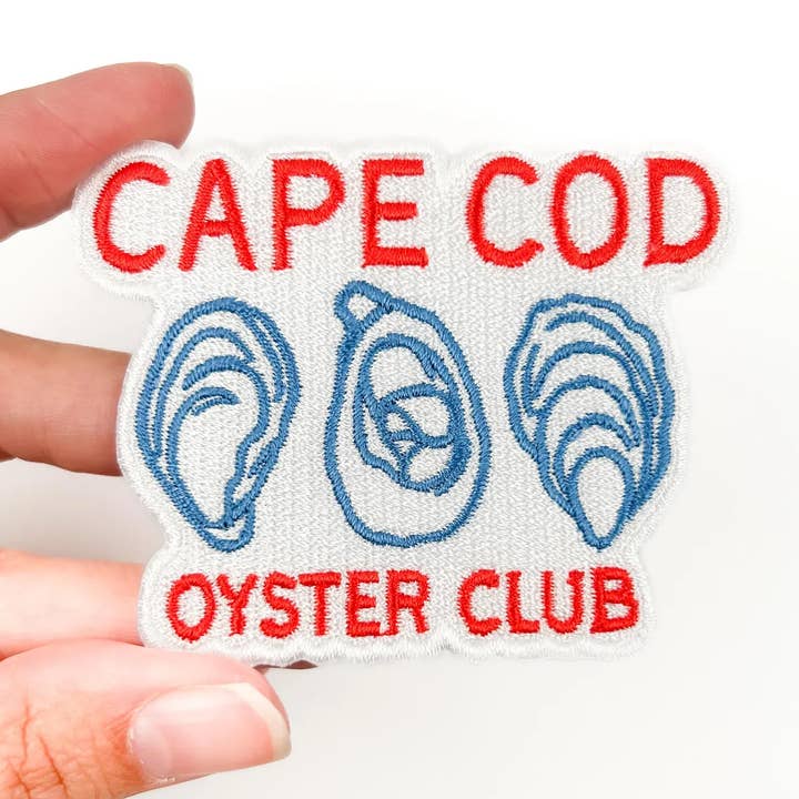 Field Trip Threads - Wholesale Patch - Cape Cod Oyster Club Patch – Coastal Embroidered Iron On 0