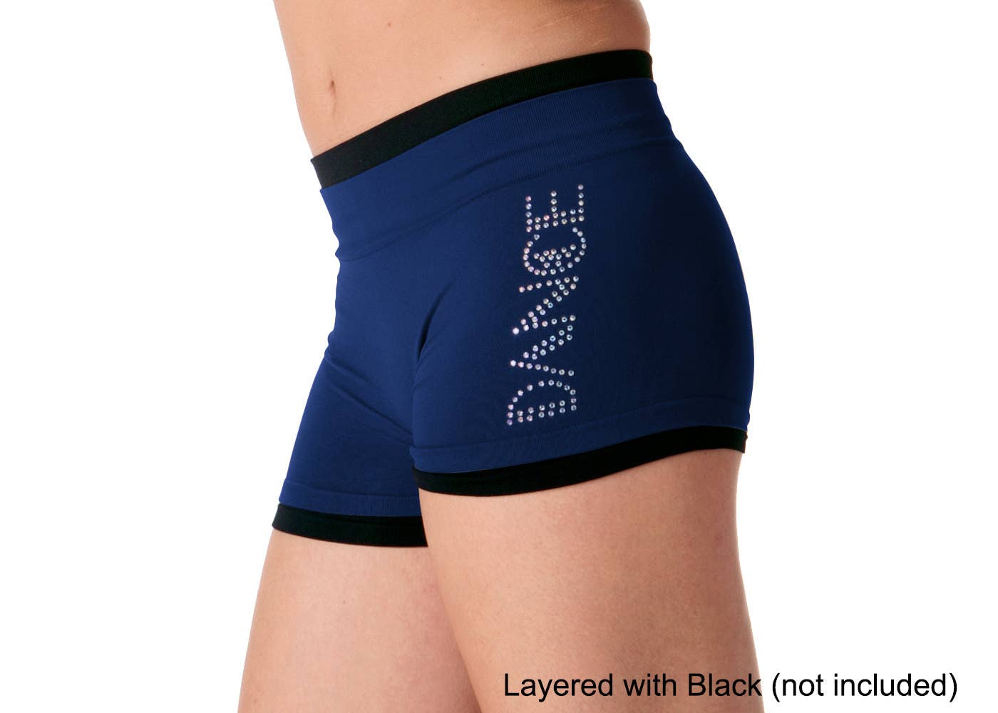 KurveShop - Wholesale Athletic Shorts - Women's - "DANCE" Rhinestone Boyshorts4