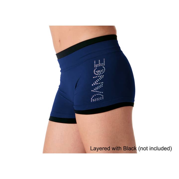 KurveShop - Wholesale Athletic Shorts - Women's - "DANCE" Rhinestone Boyshorts4