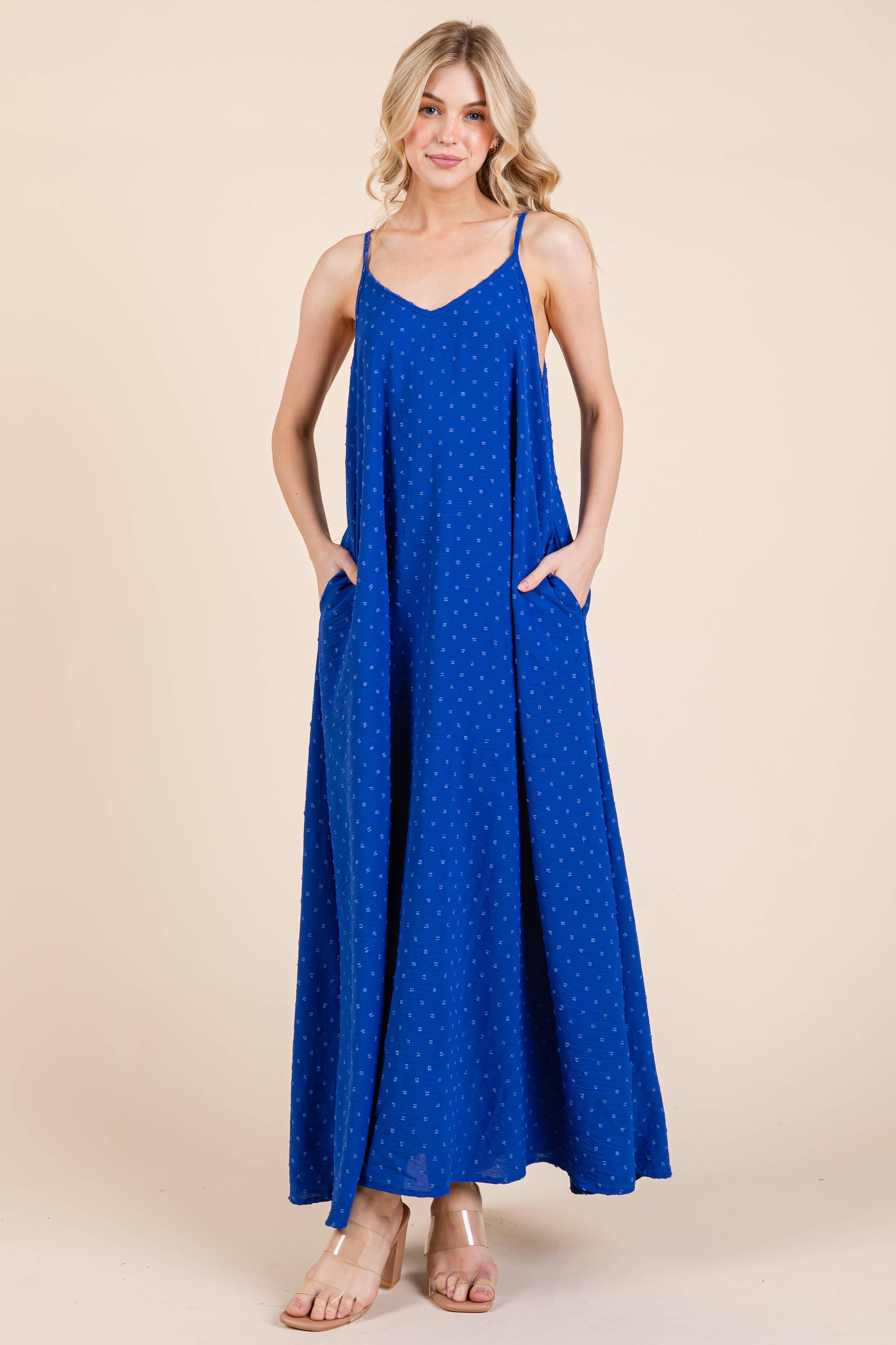 BOMBOM - Vente Robe – femme - ROBE MAXI À POIS SUISSE DA16301