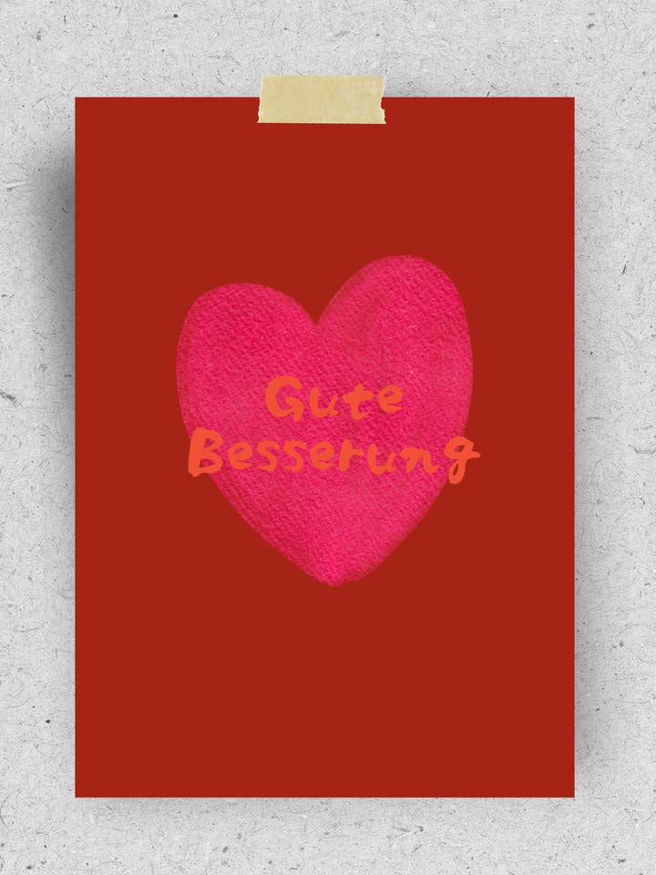 Postkarte "Gute Besserung" für den Großhandel von hellopinlin