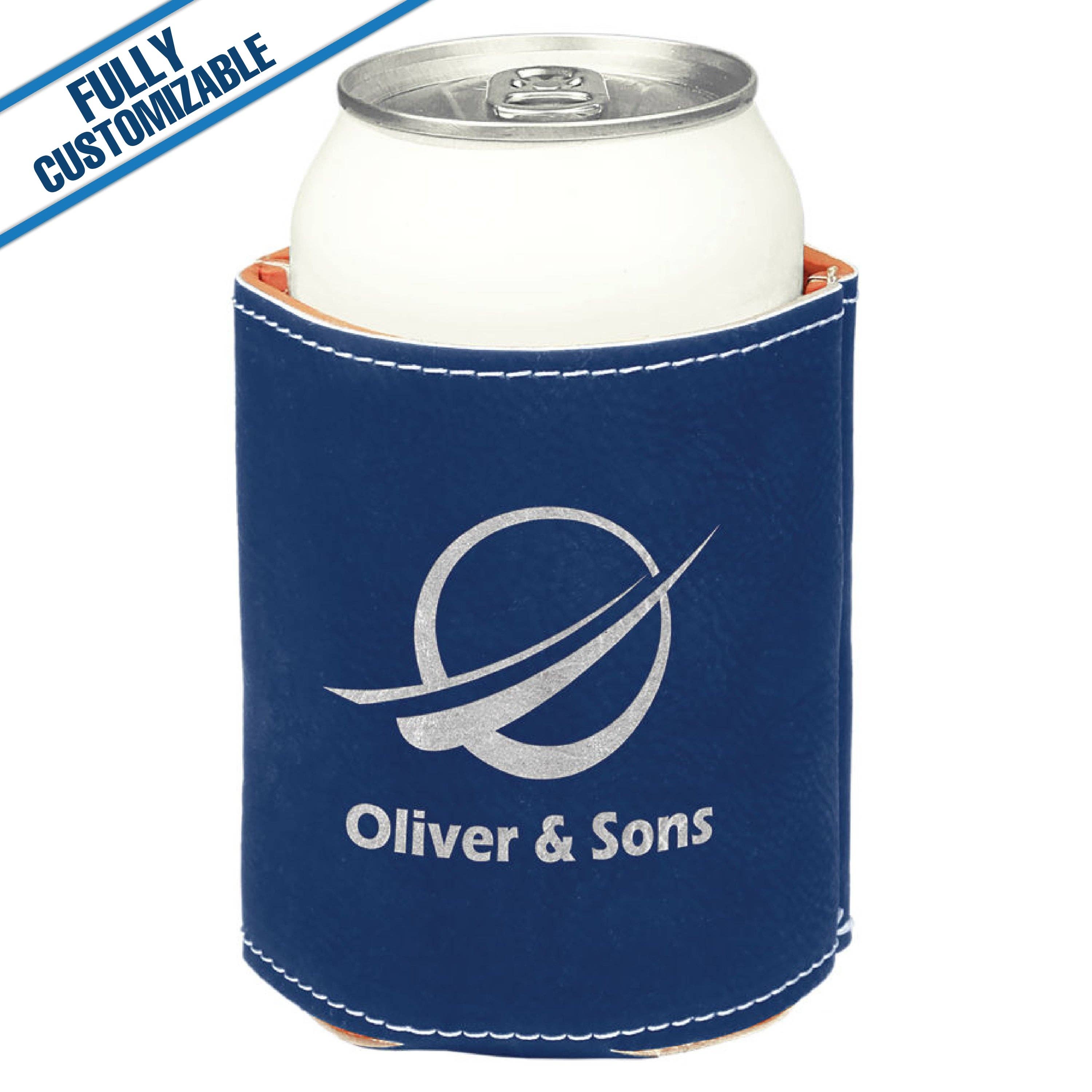 GiftWorksPlus - Vente Housses de boisson - 12 oz. Porte-boisson en similicuir gravé personnalisable11