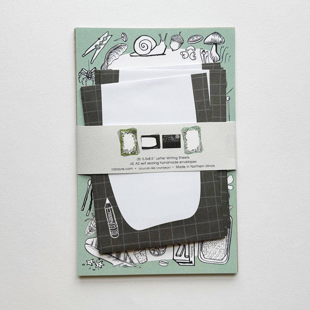 Robayre - Wholesale Stationery/Notecard Set - Tiny Treasures Stationery Letter Paper and Envelope Set1