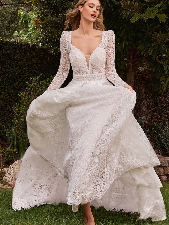 LACE A-LINE DRESS & REMOVABLE JACKET for wholesale by Ladivine by Cinderella Divine