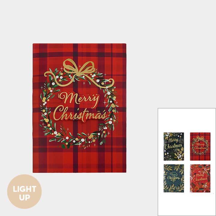 Happy PoP - Wholesale Christmas Card - Light Up Christmas Greeting Card - Assorted