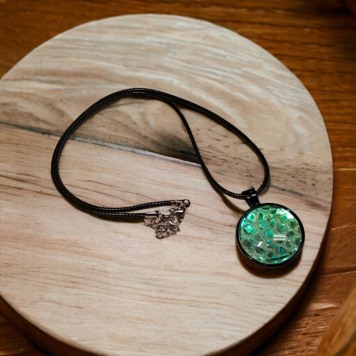 Hell Kitten RVA - Wholesale Pendant/Charm Necklace - Assorted Snakeskin Necklaces, 1 inch round